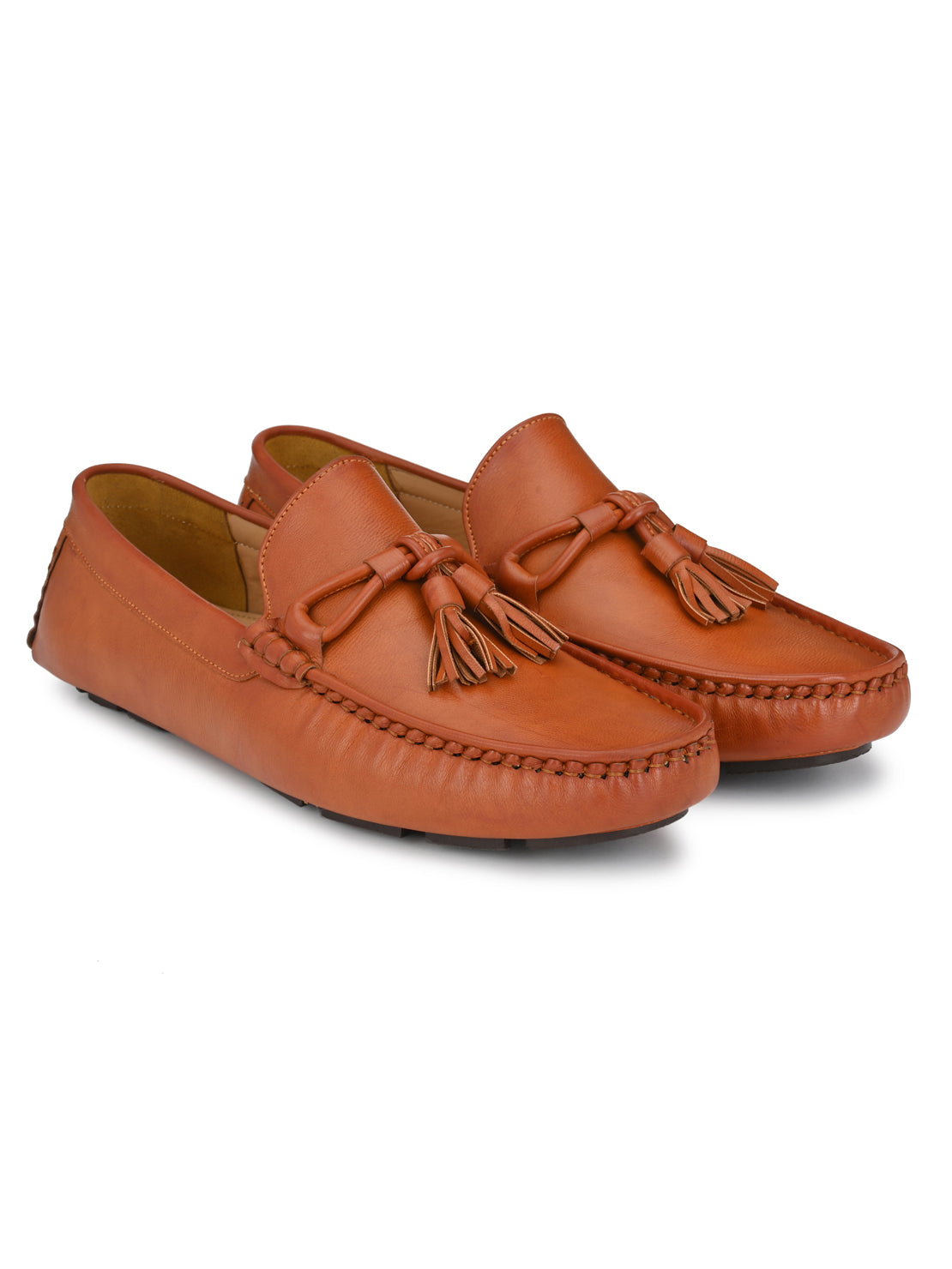 Guava Men's Tan Stylish Slip On Driving Loafers (GV15JA673)