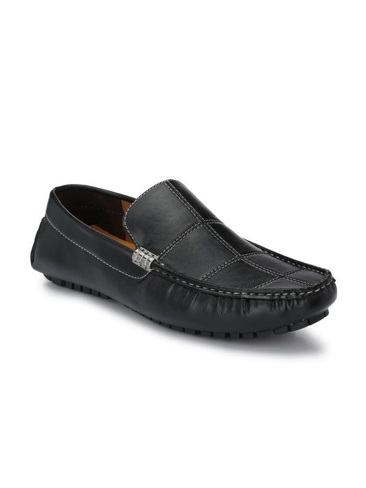 Guava Men's Black Stylish Slip On Driving Loafers (GV15JA674)