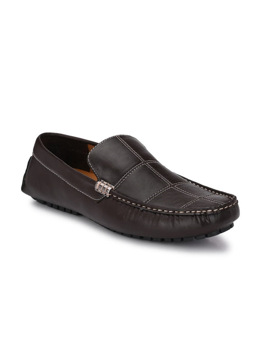 Guava Men's Brown Stylish Slip On Driving Loafers (GV15JA675)