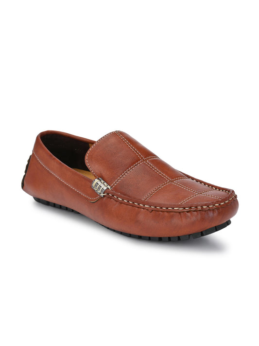 Guava Men's Tan Stylish Slip On Driving Loafers (GV15JA676)