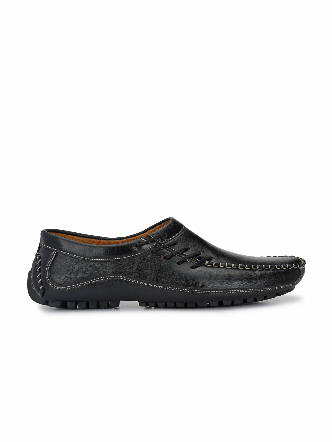 Guava Men's Black Stylish Slip On Driving Loafers (GV15JA677)