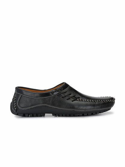 Guava Men's Black Stylish Slip On Driving Loafers (GV15JA677)