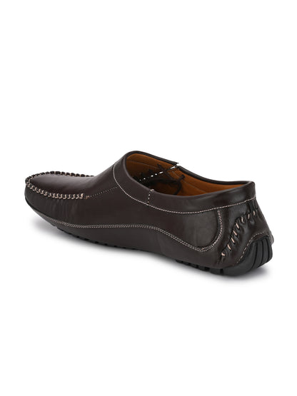 Guava Men's Brown Stylish Slip On Driving Loafers (GV15JA678)