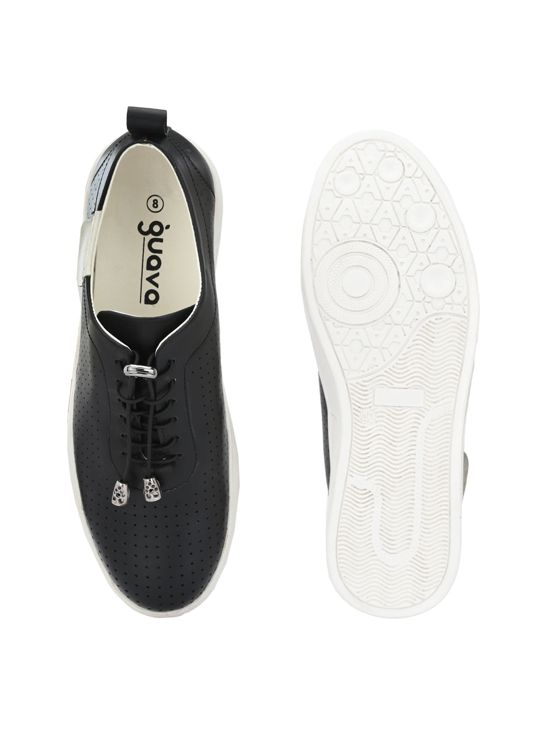 Guava Men's Black Casual Stylo Lace Up Sneaker (GV15JA681)
