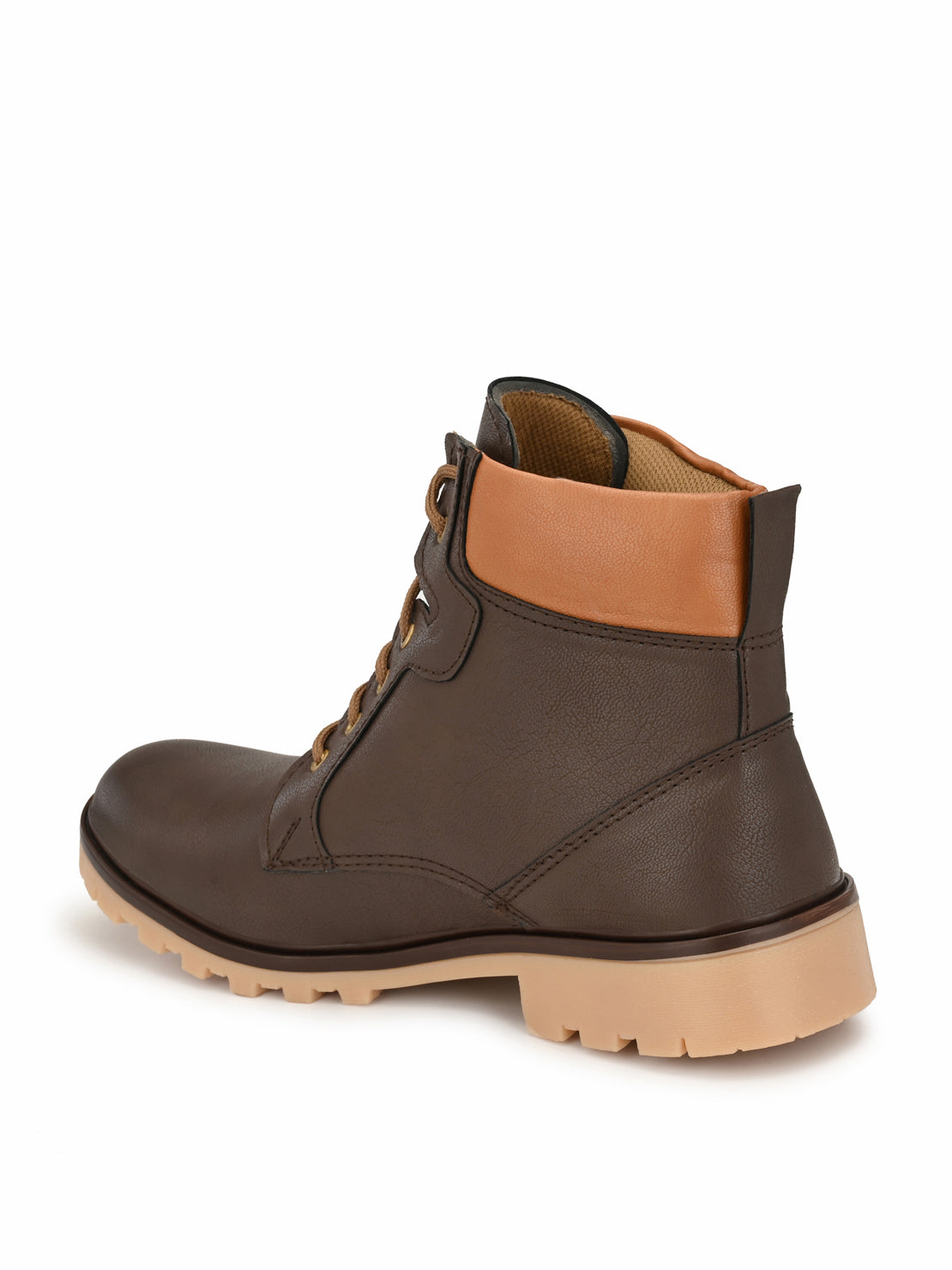 Guava Men's Chocolate Plain derby Boots (GV15JA685)