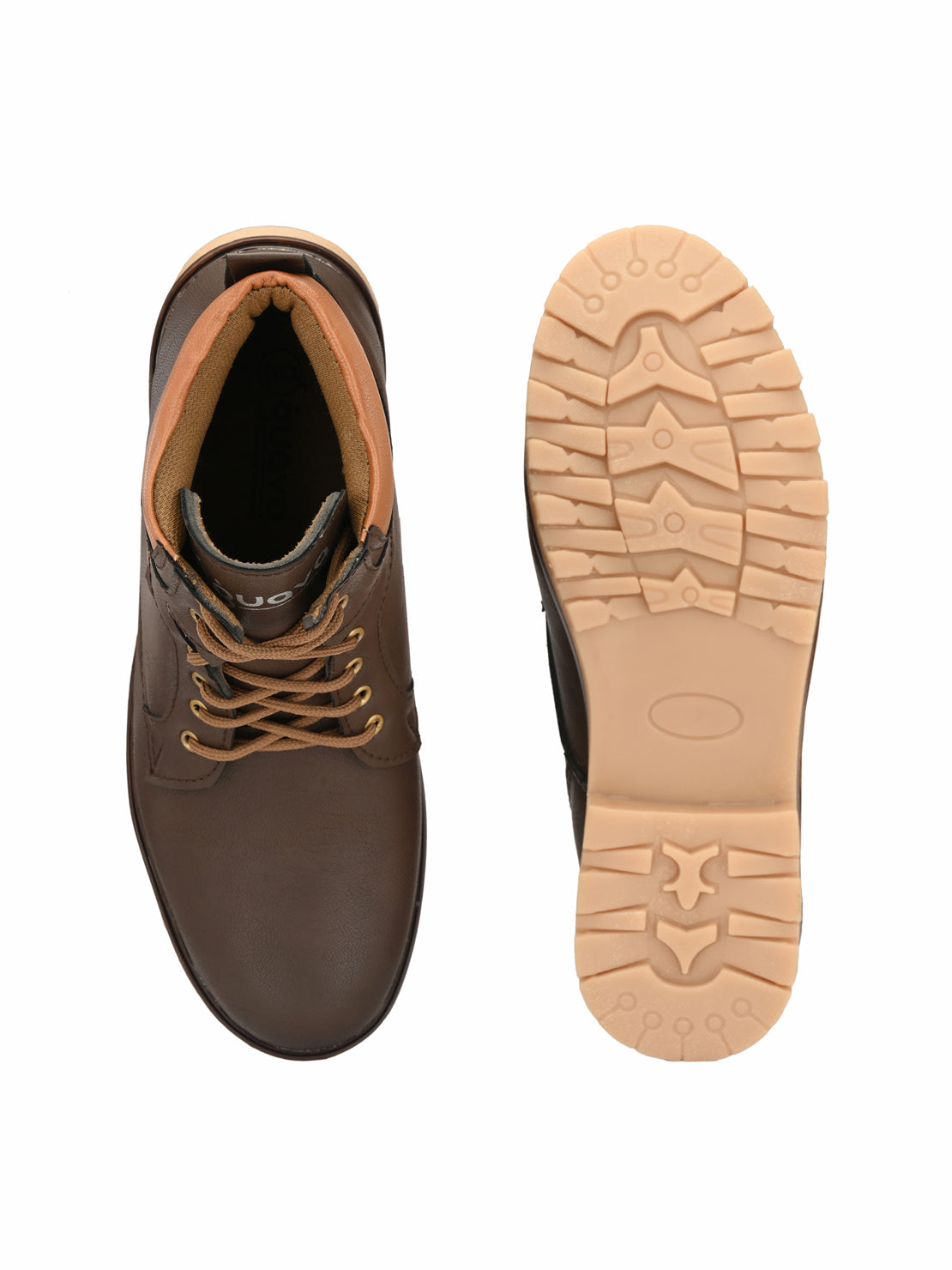 Guava Men's Chocolate Plain derby Boots (GV15JA685)