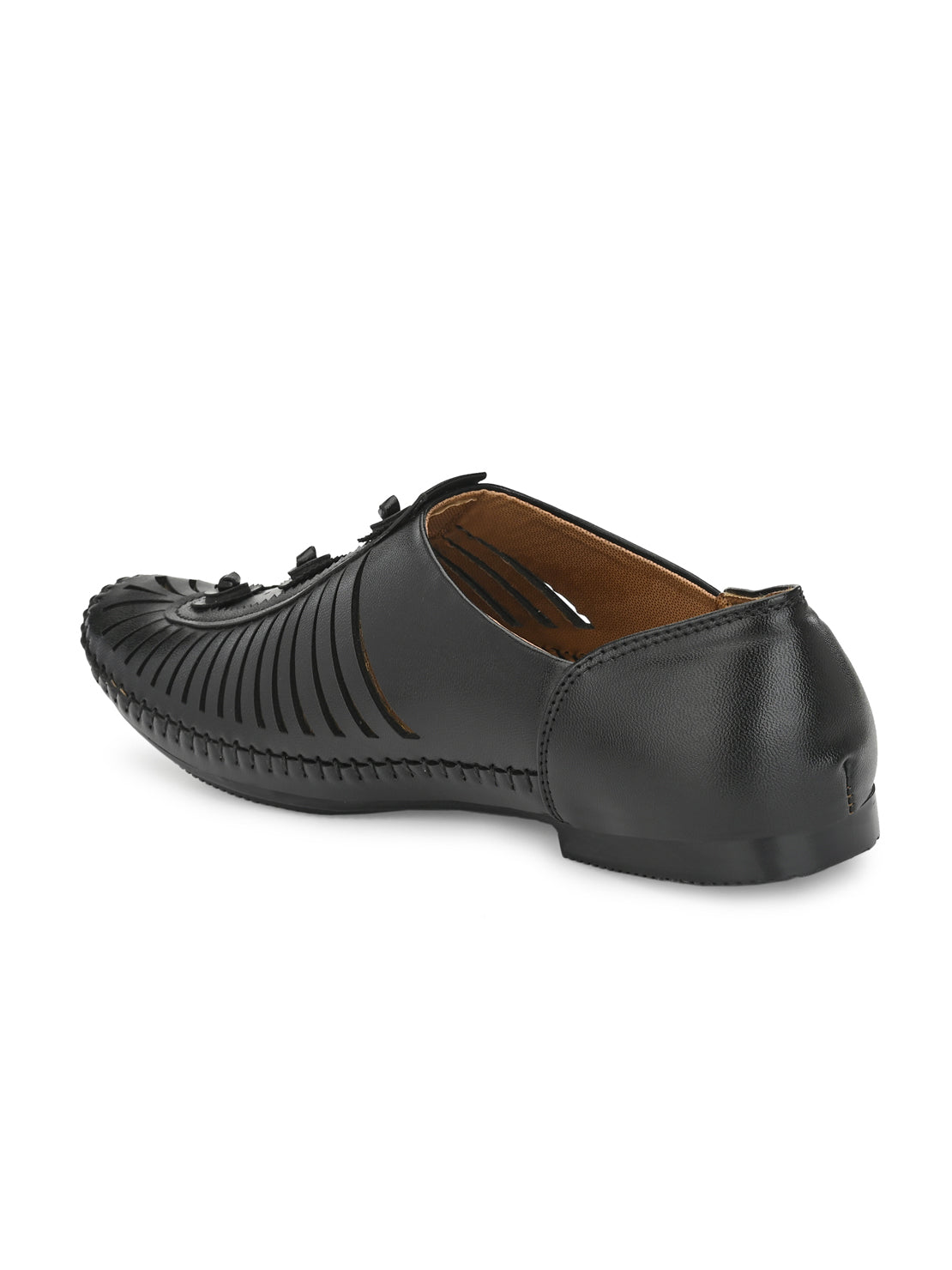 Guava Men's Black Stylish Slip On Loafers (GV15JA690)