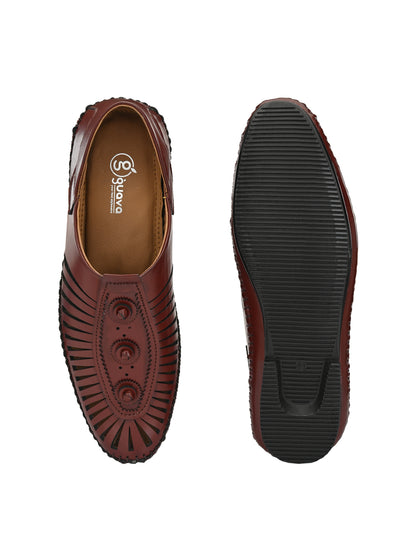 Guava Men's Black Stylish Slip On Driving Loafers (GV15JA691)