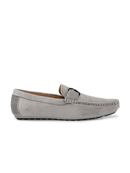 Guava Men's Grey Charming Velvet Slip On Loafers (GV15JA724)