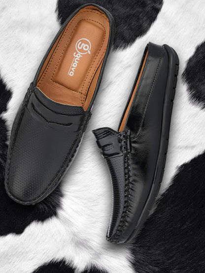 Guava Men's Black Casual Mule Slip On Loafers (GV15JA726)