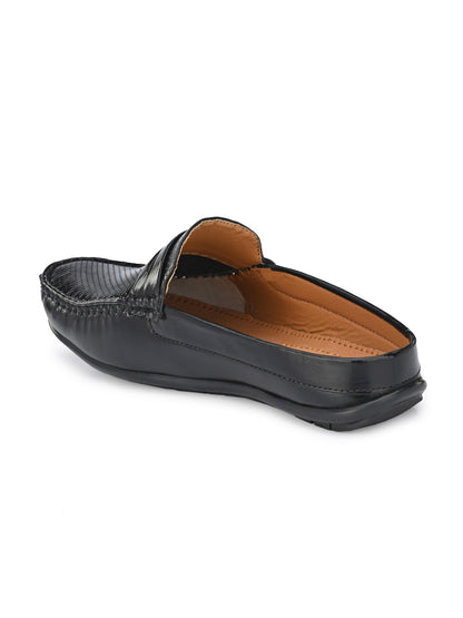 Guava Men's Black Casual Mule Slip On Loafers (GV15JA726)