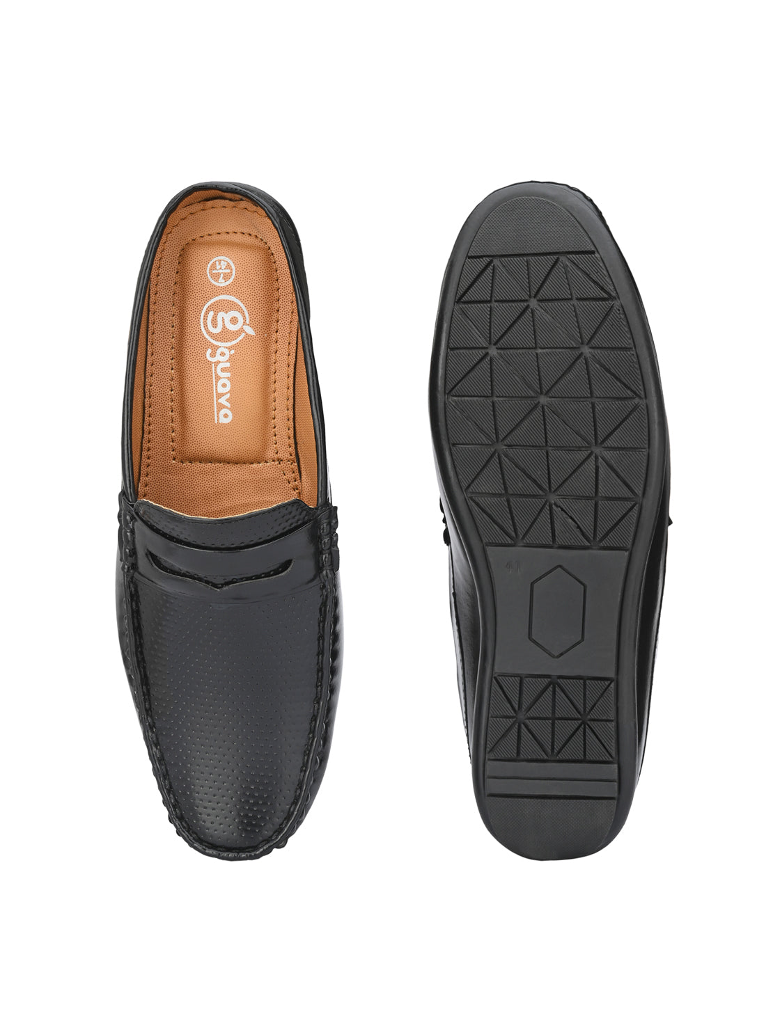 Guava Men's Black Casual Mule Slip On Loafers (GV15JA726)