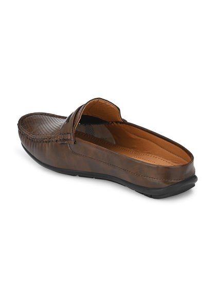 Guava Men's Brown Casual Mule Slip On Loafers (GV15JA727)