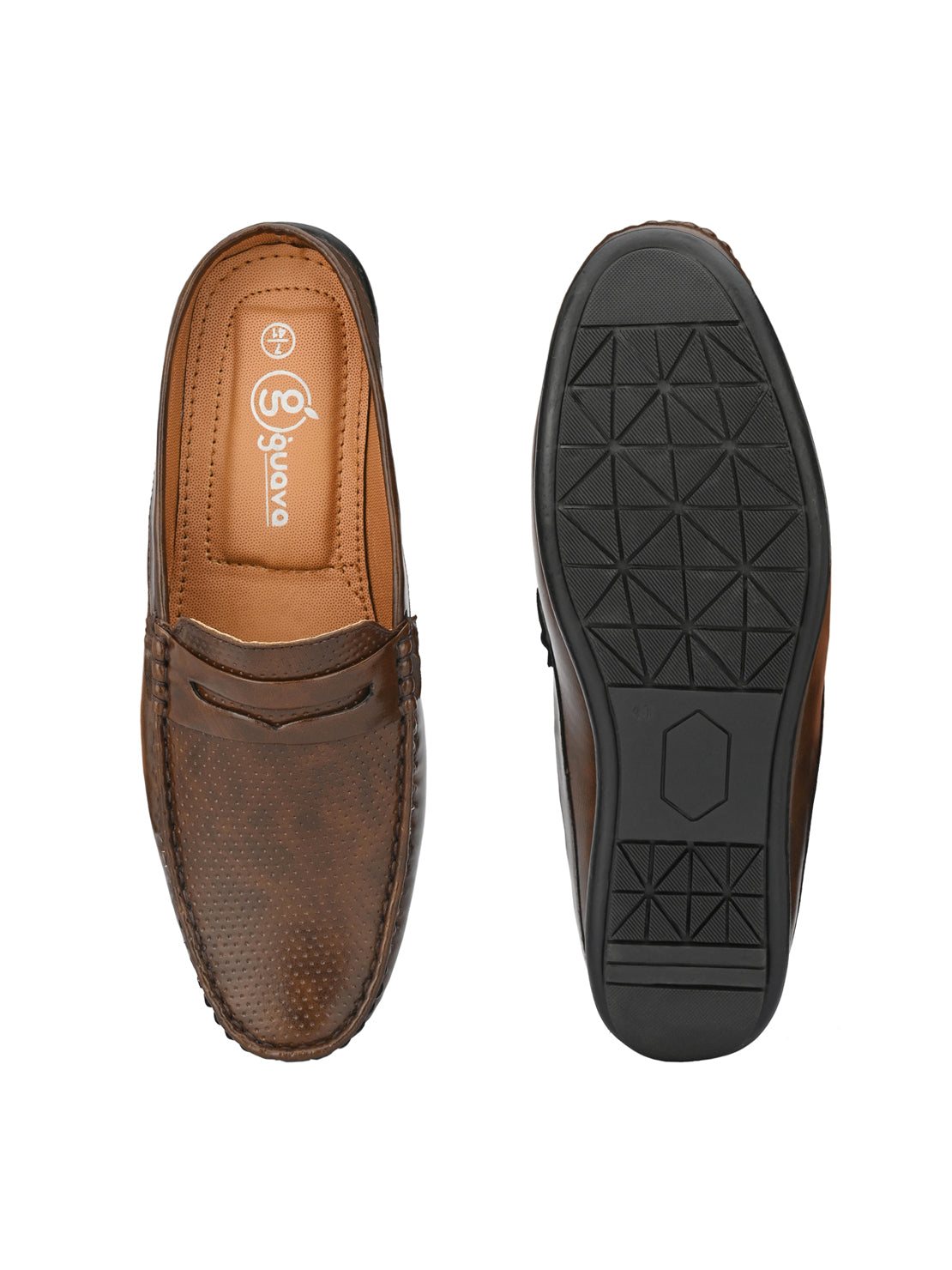 Guava Men's Brown Casual Mule Slip On Loafers (GV15JA727)