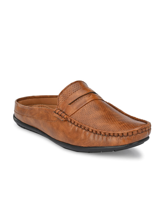 Guava Men's Tan Casual Mule Slip On Loafers (GV15JA728)