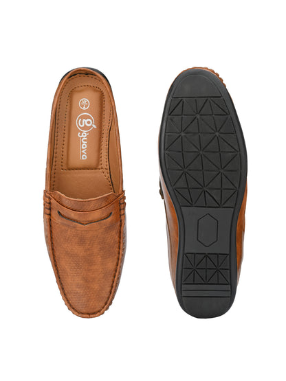Guava Men's Tan Casual Mule Slip On Loafers (GV15JA728)