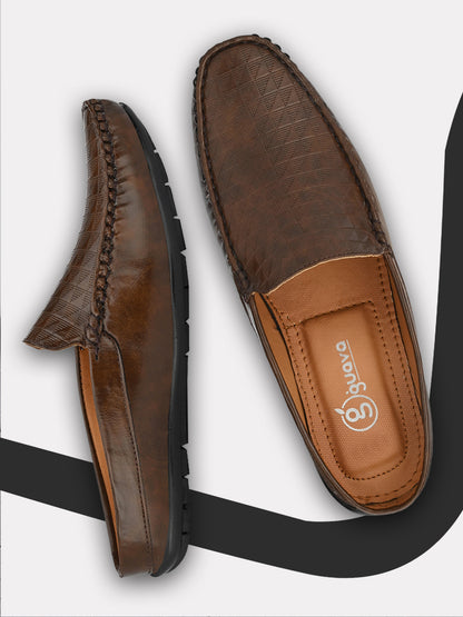 Guava Men's Brown Casual Mule Slip On Loafers (GV15JA730)