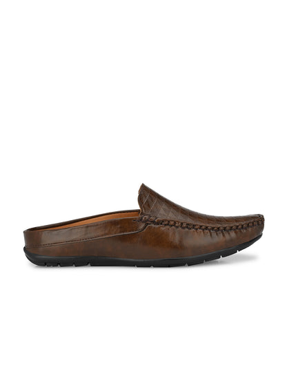 Guava Men's Brown Casual Mule Slip On Loafers (GV15JA730)