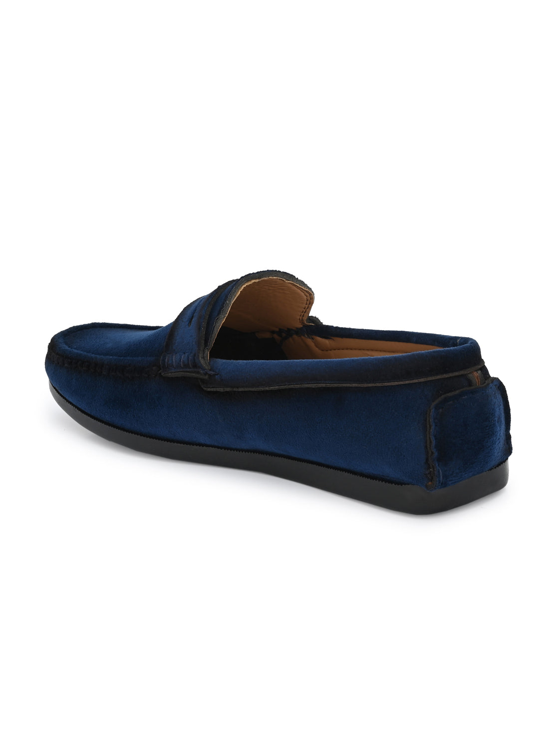 Guava Men's Blue Charming Velvet Slip On Loafers (GV15JA735)