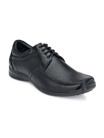 Guava Men's Black Derby Lace Up Formal Shoes (GV15JA736)