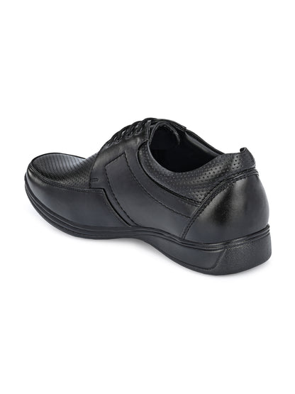 Guava Men's Black Derby Lace Up Formal Shoes (GV15JA736)