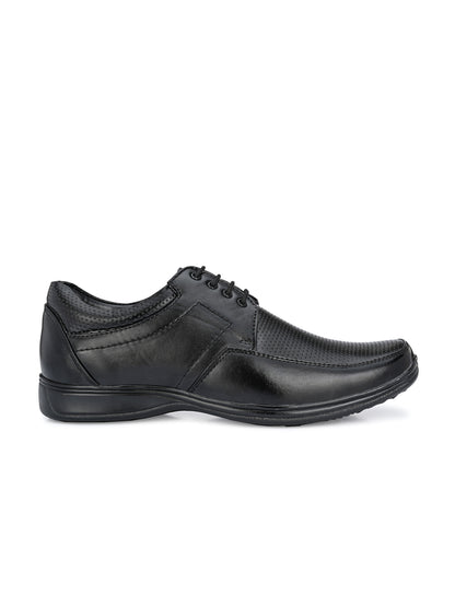 Guava Men's Black Derby Lace Up Formal Shoes (GV15JA736)