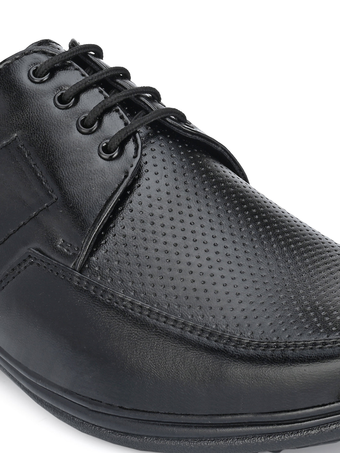 Guava Men's Black Derby Lace Up Formal Shoes (GV15JA736)