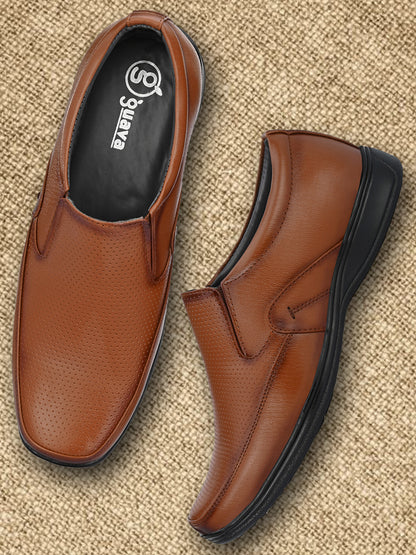 Guava Men's Brown Slip On Formal Shoes (GV15JA739)