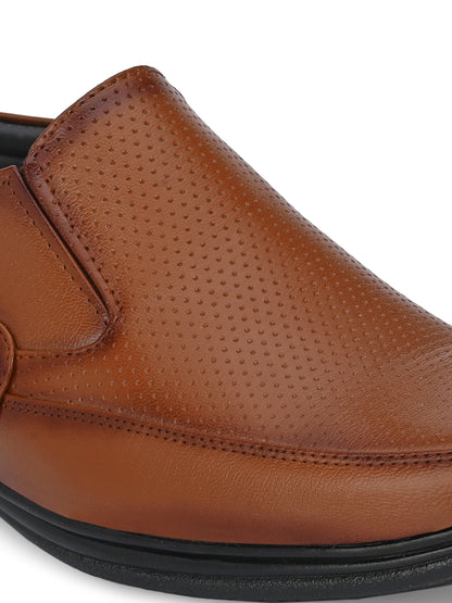 Guava Men's Brown Slip On Formal Shoes (GV15JA739)