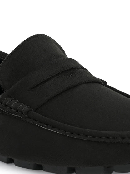 Guava Men's Black Casual Slip On Driving Loafers (GV15JA751)