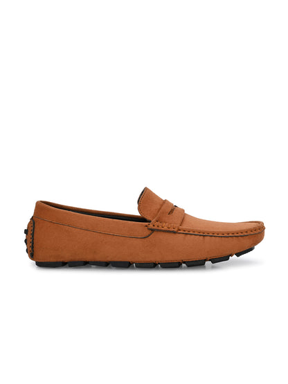 Guava Men's Tan Casual Slip On Driving Loafers (GV15JA753)