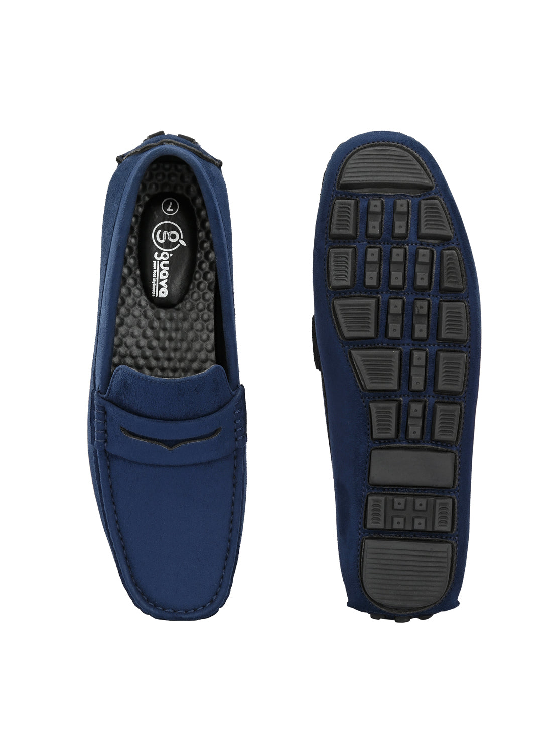 Guava Men's Blue Casual Slip On Driving Loafers (GV15JA754)