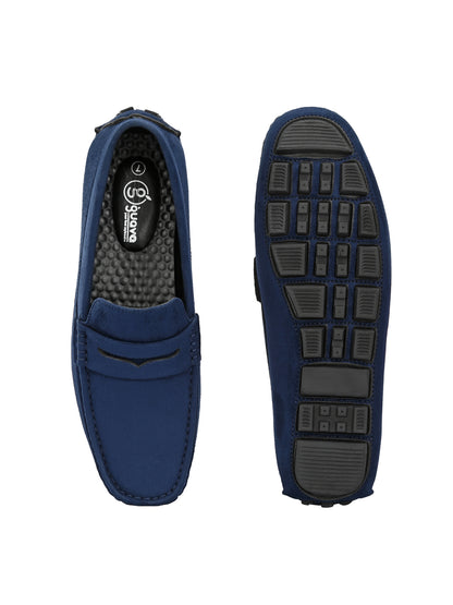 Guava Men's Blue Casual Slip On Driving Loafers (GV15JA754)