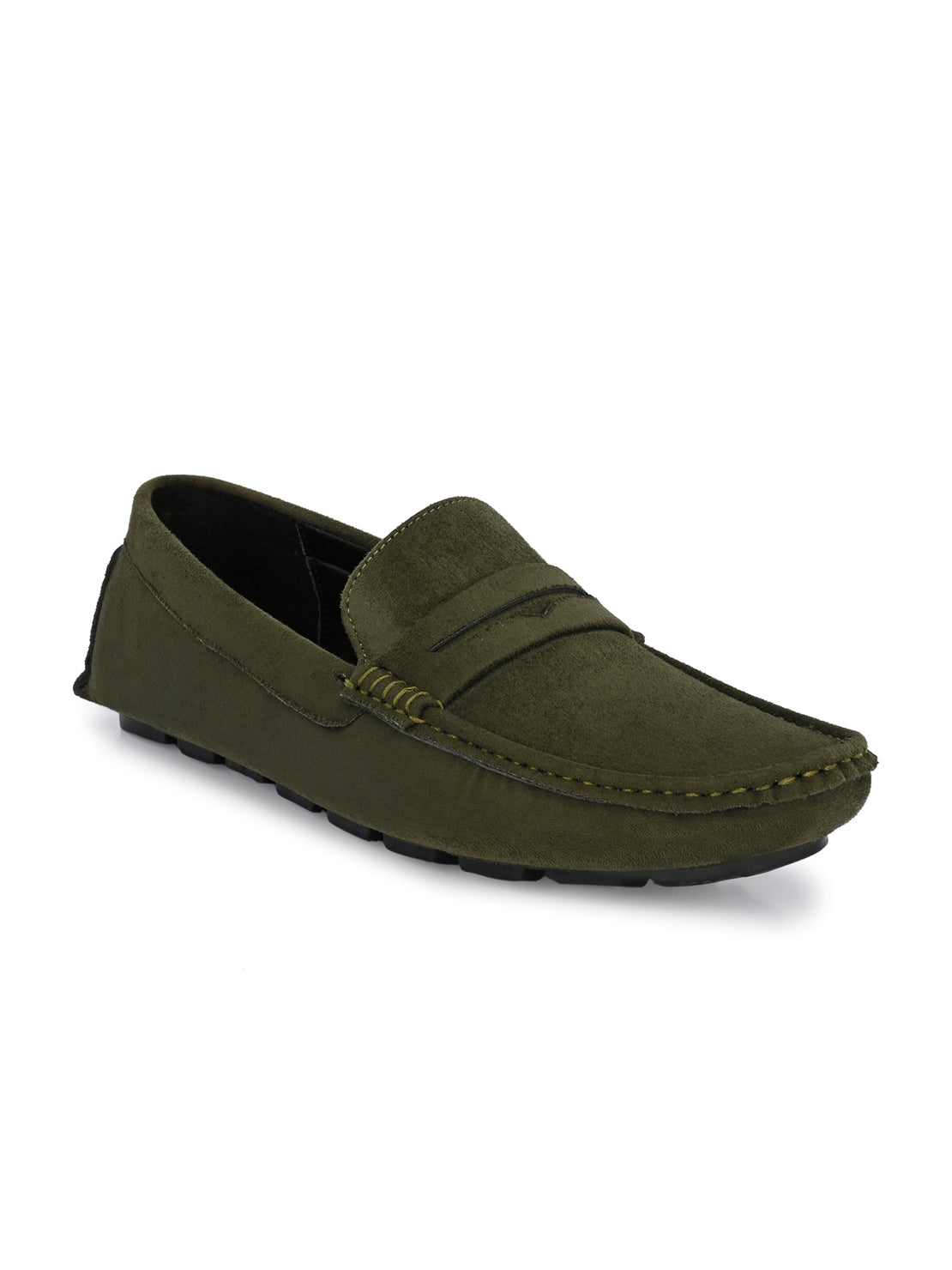 Guava Men's Olive Casual Slip On Driving Loafers (GV15JA755)