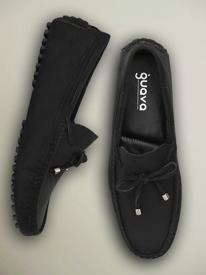 Guava Men's Black Casual Slip On Driving Loafers (GV15JA756)
