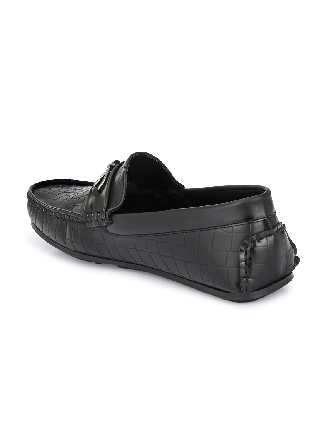 Guava Men's Black Casual Slip On Driving Loafers (GV15JA763)