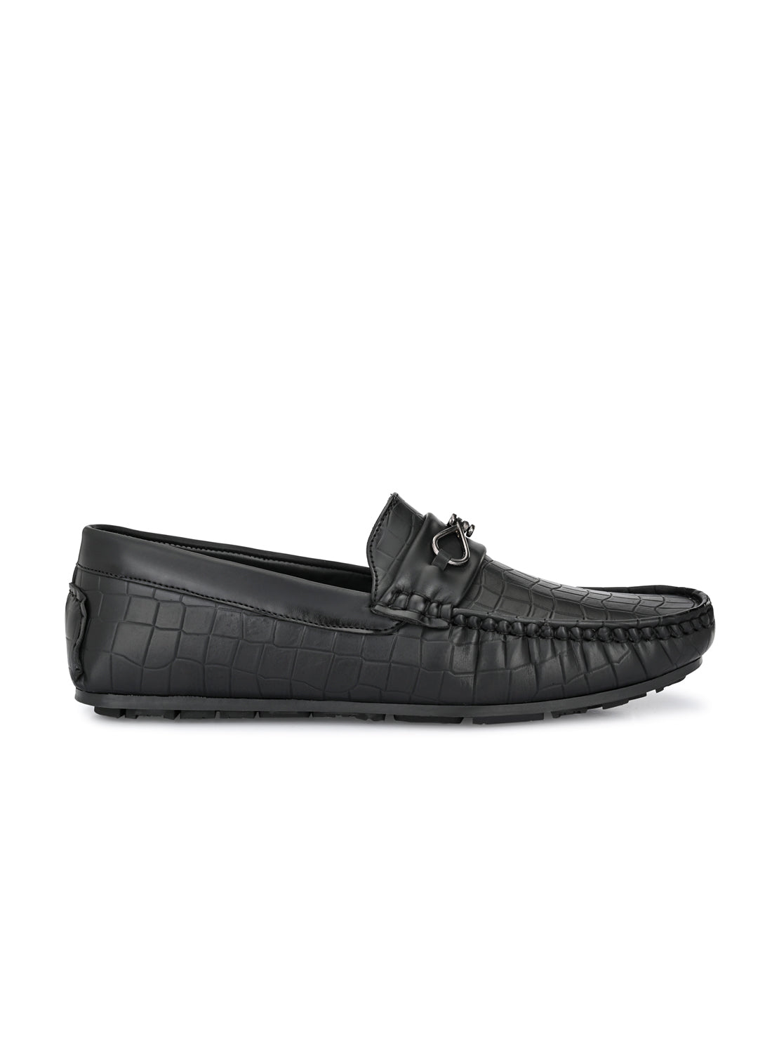 Guava Men's Black Casual Slip On Driving Loafers (GV15JA763)