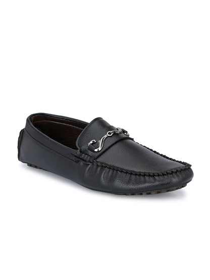 Guava Men's Black Casual Slip On Driving Loafers (GV15JA769)