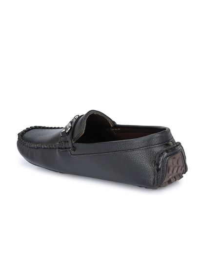 Guava Men's Black Casual Slip On Driving Loafers (GV15JA769)