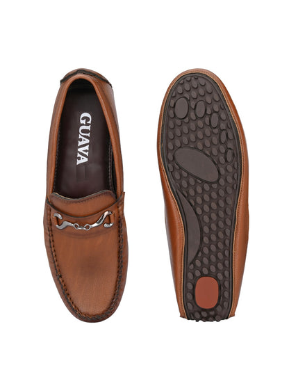 Guava Men's Tan Casual Slip On Driving Loafers (GV15JA771)