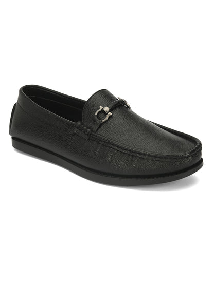 Guava Men's Black Casual Slip On Driving Loafers (GV15JA772)