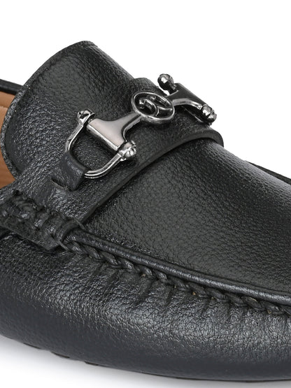Guava Men's Black Casual Slip On Driving Loafers (GV15JA774)