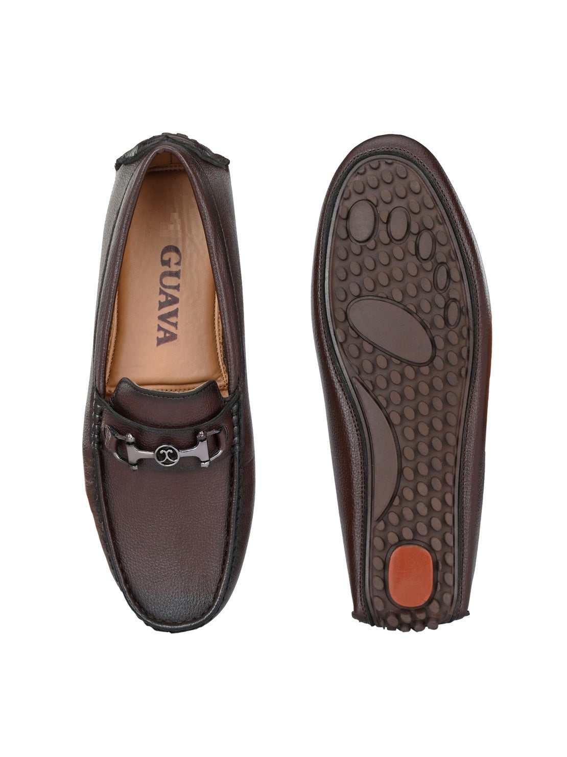 Guava Men's Brown Casual Slip On Driving Loafers (GV15JA775)