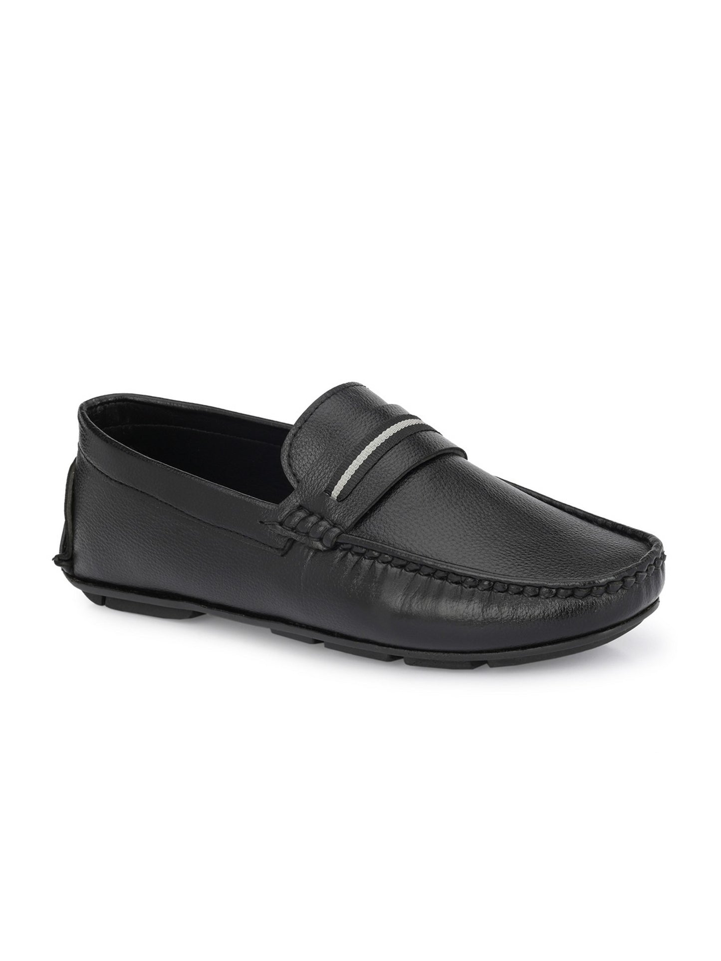 Guava Men's black Casual Slip On Driving Loafers (GV15JA782)
