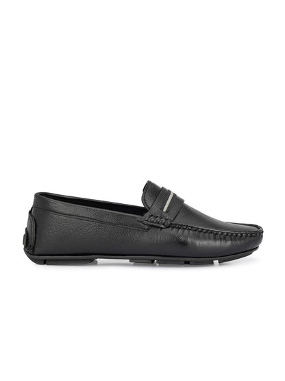 Guava Men's black Casual Slip On Driving Loafers (GV15JA782)