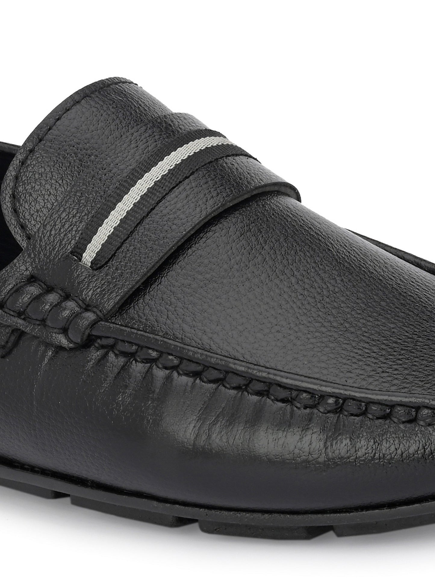 Guava Men's black Casual Slip On Driving Loafers (GV15JA782)