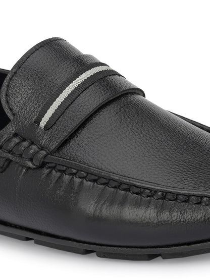 Guava Men's black Casual Slip On Driving Loafers (GV15JA782)