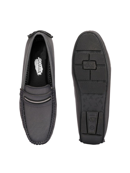 Guava Men's Grey Casual Slip On Driving Loafers (GV15JA786)