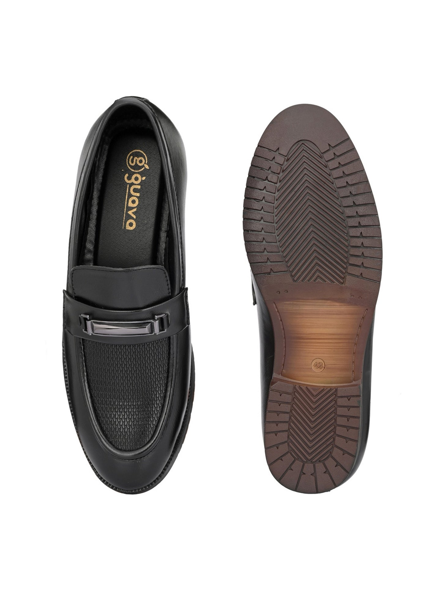 Guava Men's Black Slip On Party Formal Shoes (GV15JA787)