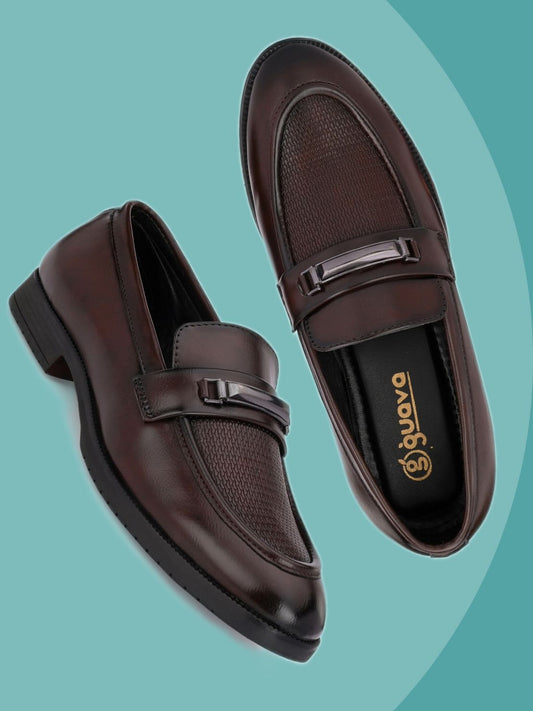 Guava Men's Brown Slip On Party Formal Shoes (GV15JA788)